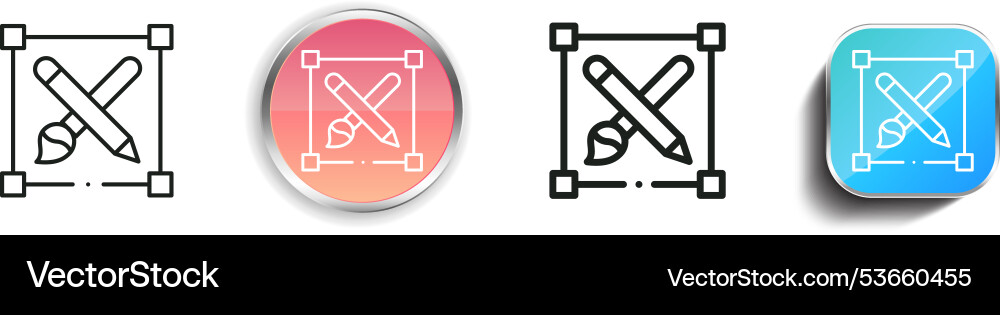 Edit tools icon thin linear regular and button vector image