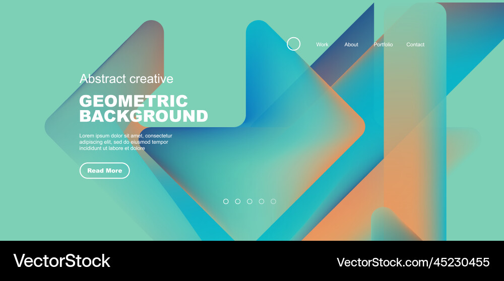 Fluid gradient triangles landing page background Fluid gradient triangles landing page background vector image