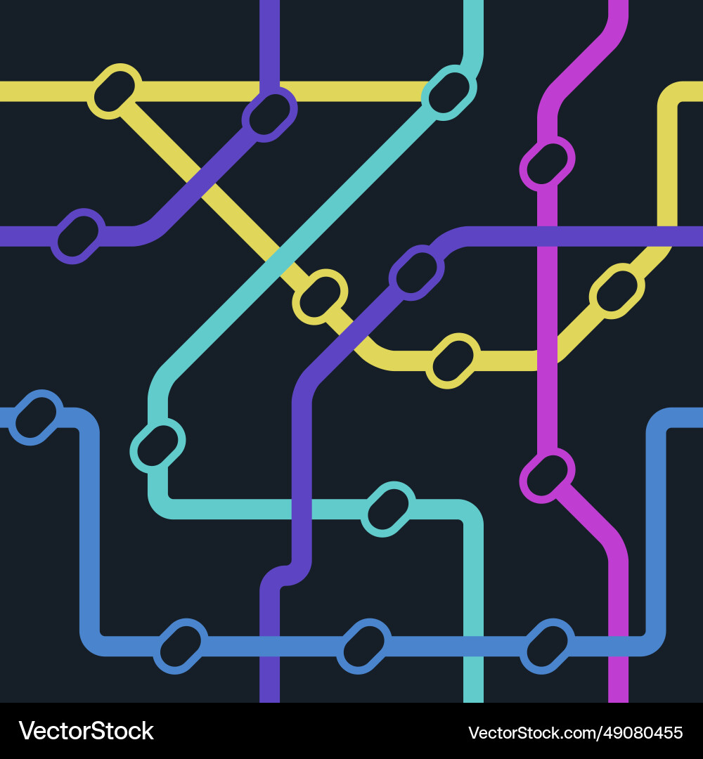 Metro map pattern seamless print of underground Metro map pattern seamless print of underground vector image