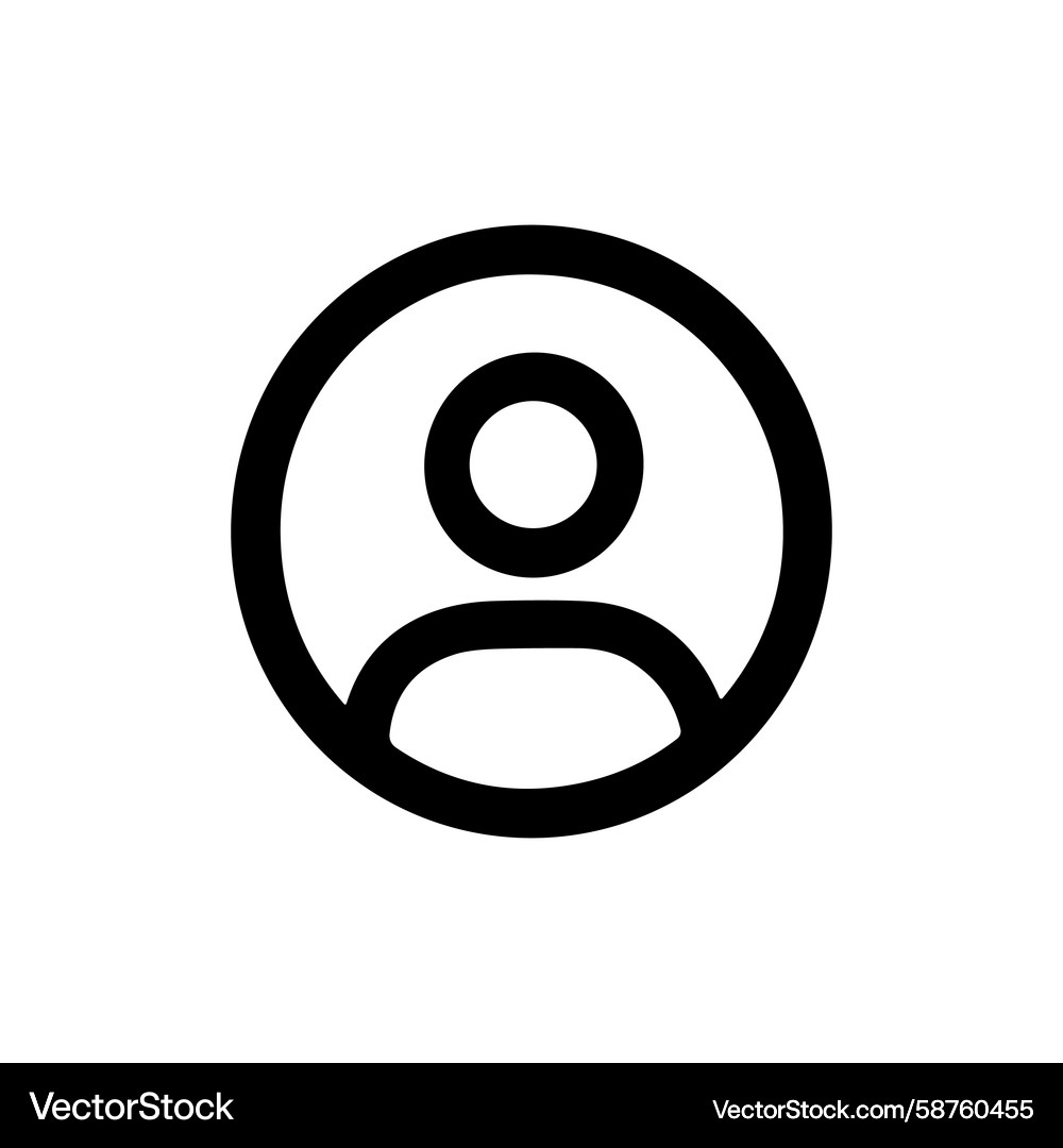 Minimalist outline circle profile user interface Minimalist outline circle profile user interface Vector Image