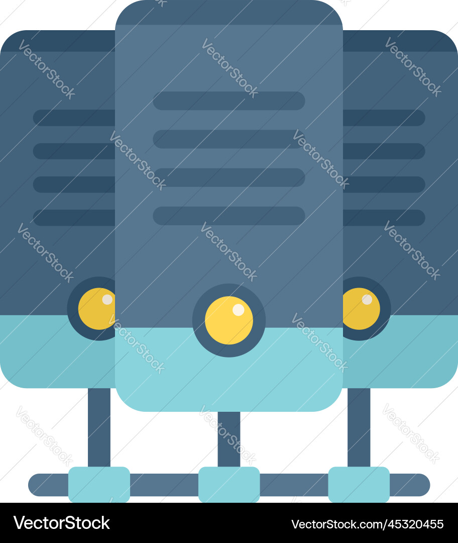 Network icon flat system database Network icon flat system database vector image