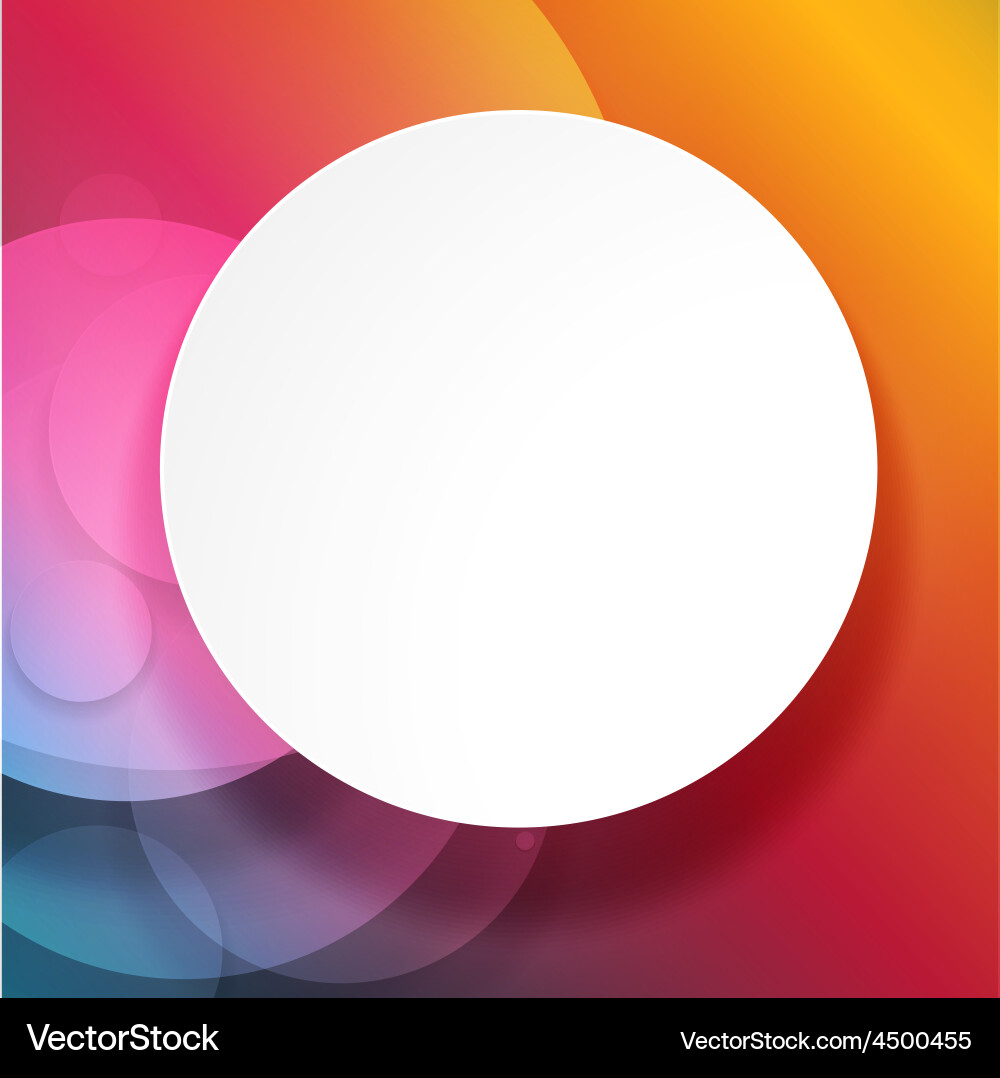 Paper circle with drop shadows vector image