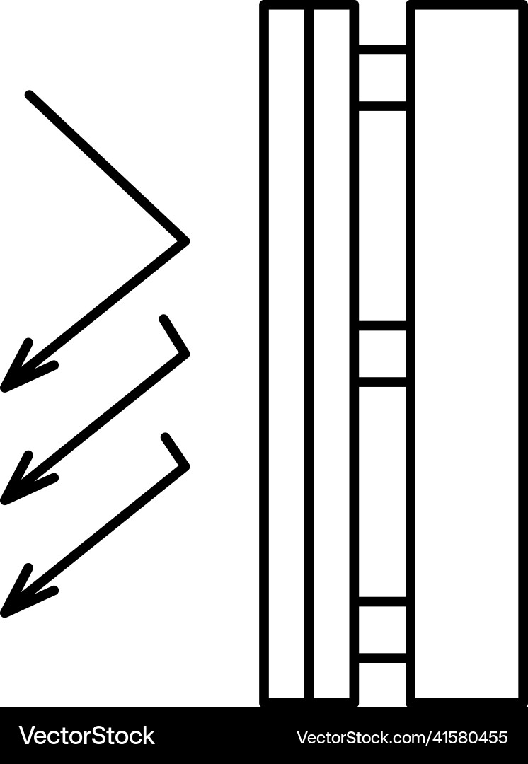 Windproof layer line icon Windproof layer line icon vector image