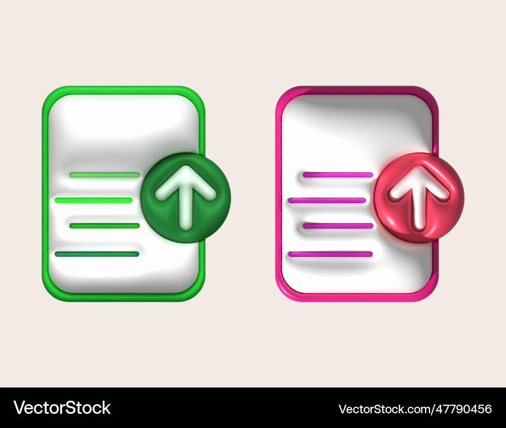 3d icon data upload loading symbol 3d icon data upload loading symbol Vector Image