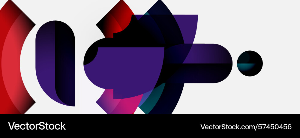 Abstract composition featuring overlapping shapes Vector Image