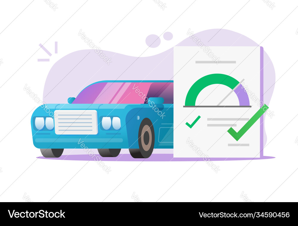 Car auto check list test form document report Car auto check list test form document report vector image