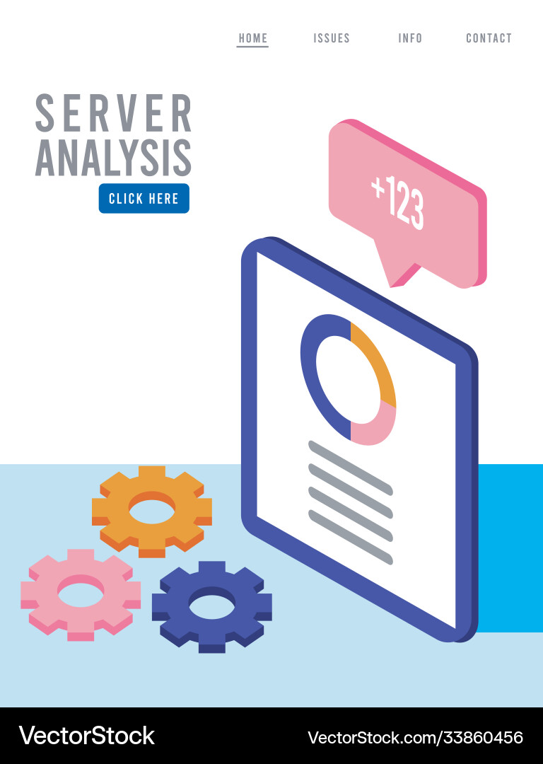 Data analysis technology with tablet device Data analysis technology with tablet device vector image