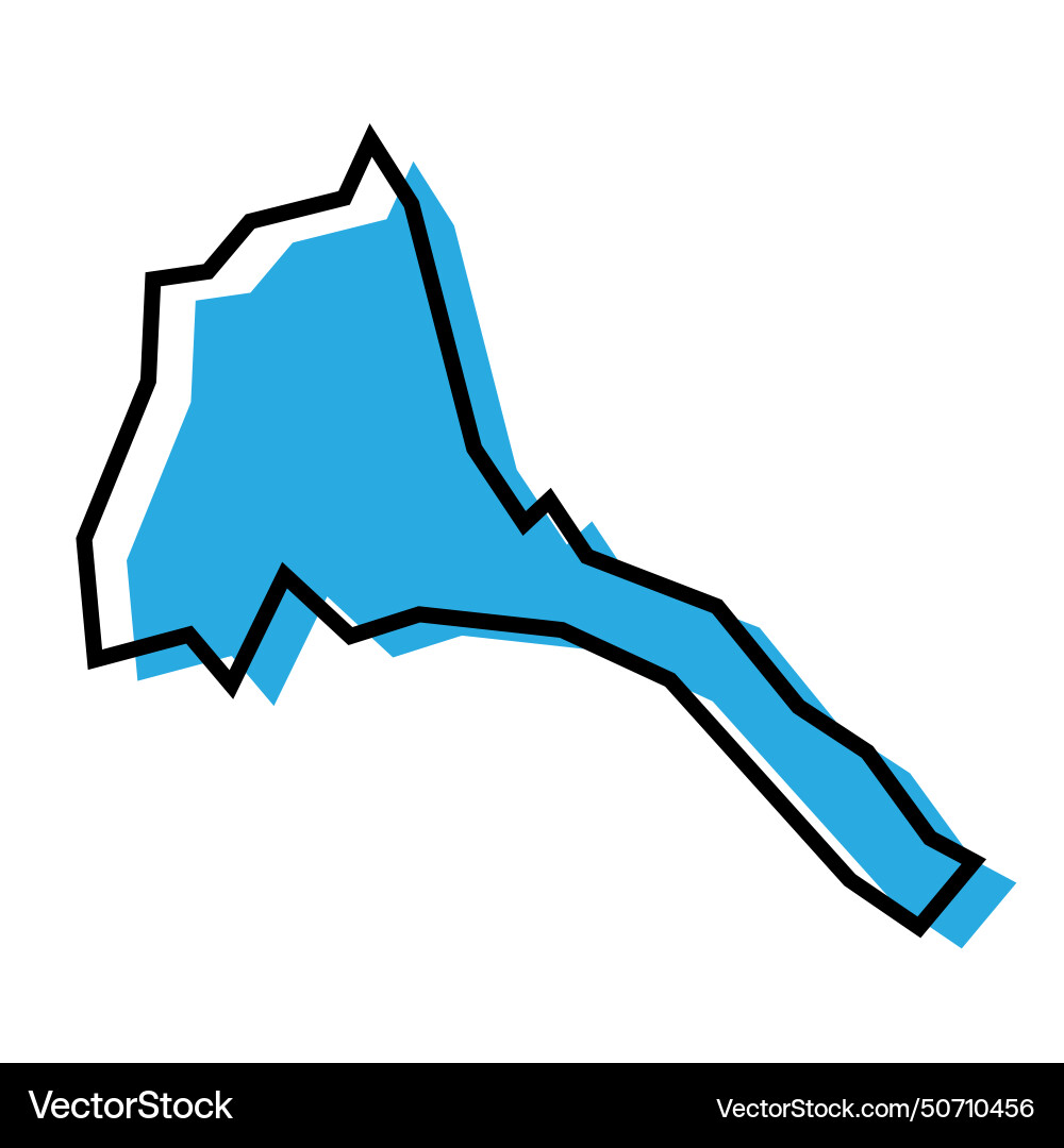 Eritrea simplified map Vector Image