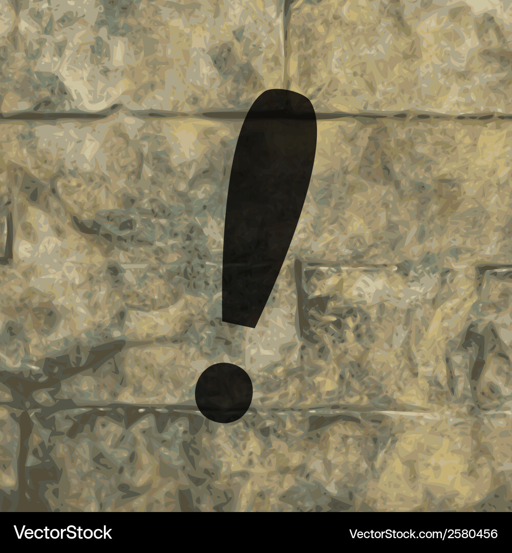 Exclamation point flat modern web button Vector Image