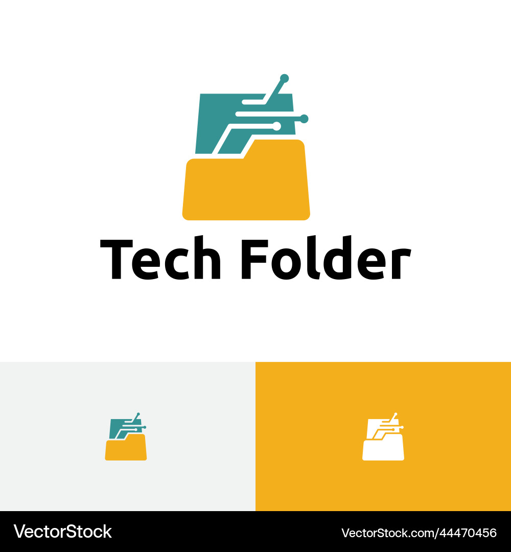 Folder file document technology circuit business Folder file document technology circuit business vector image
