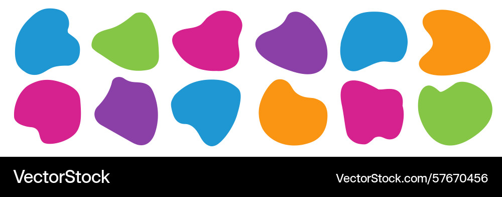 Irregular text box set colorful vector image