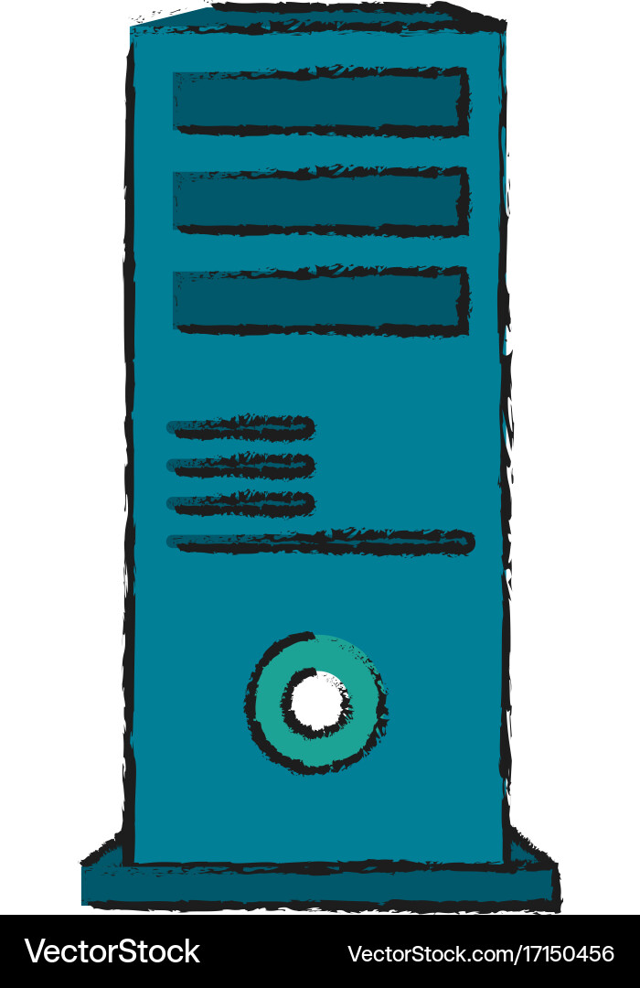 Isolated cpu design Vector Image