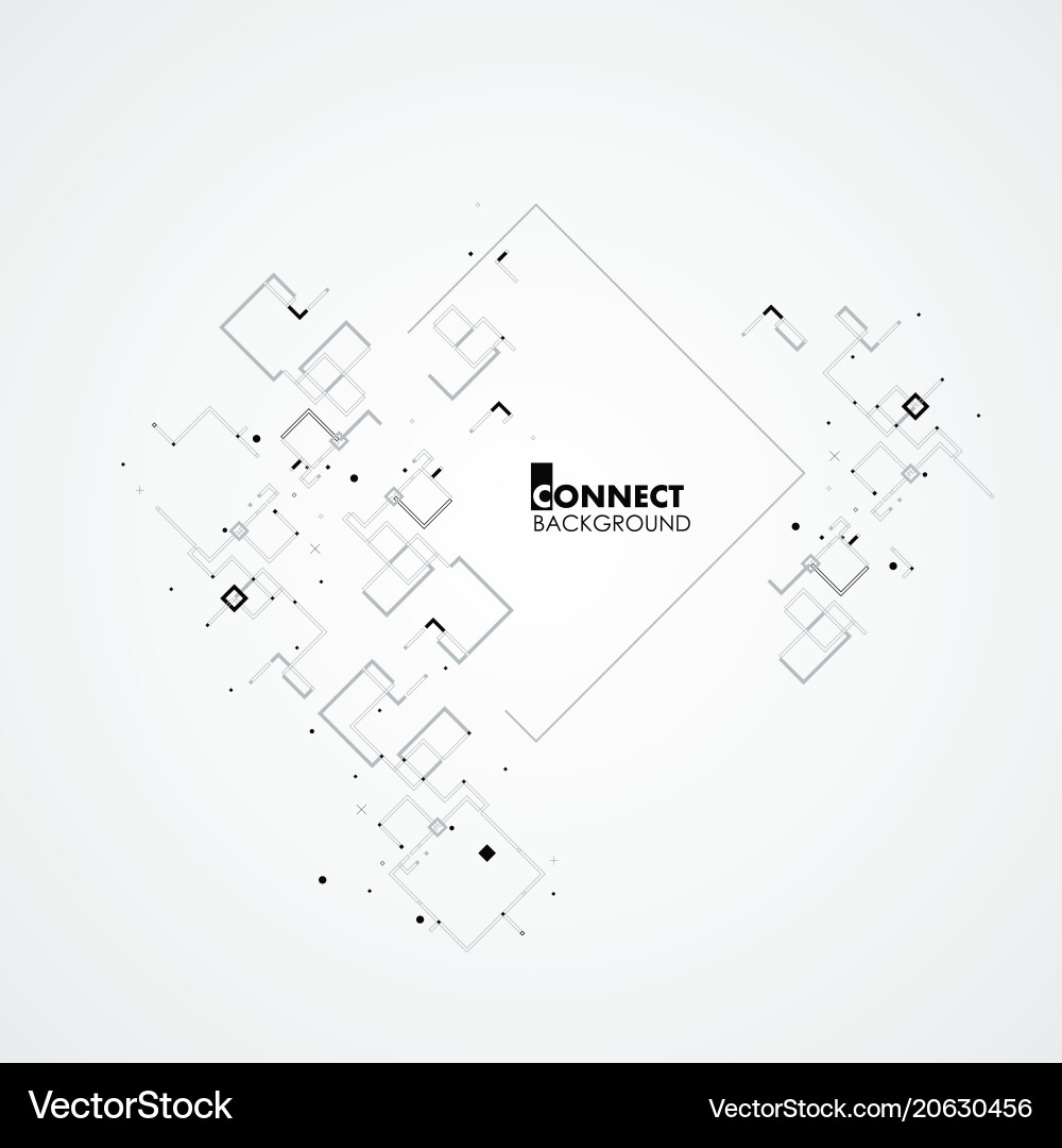 Line square circle elements vector image