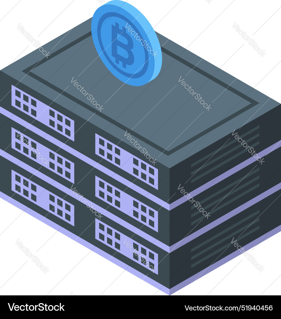 Server generating bitcoin cryptocurrency mining Server generating bitcoin cryptocurrency mining Vector Image