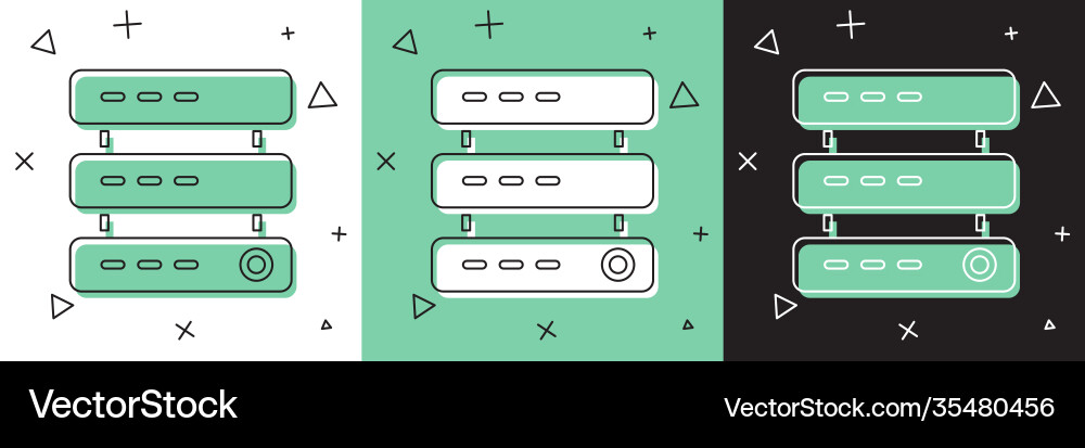 Set server data web hosting icon isolated Set server data web hosting icon isolated vector image