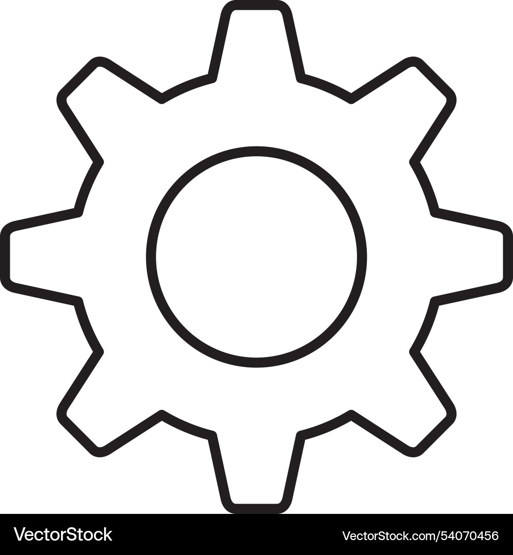 Setting line icon design Vector Image