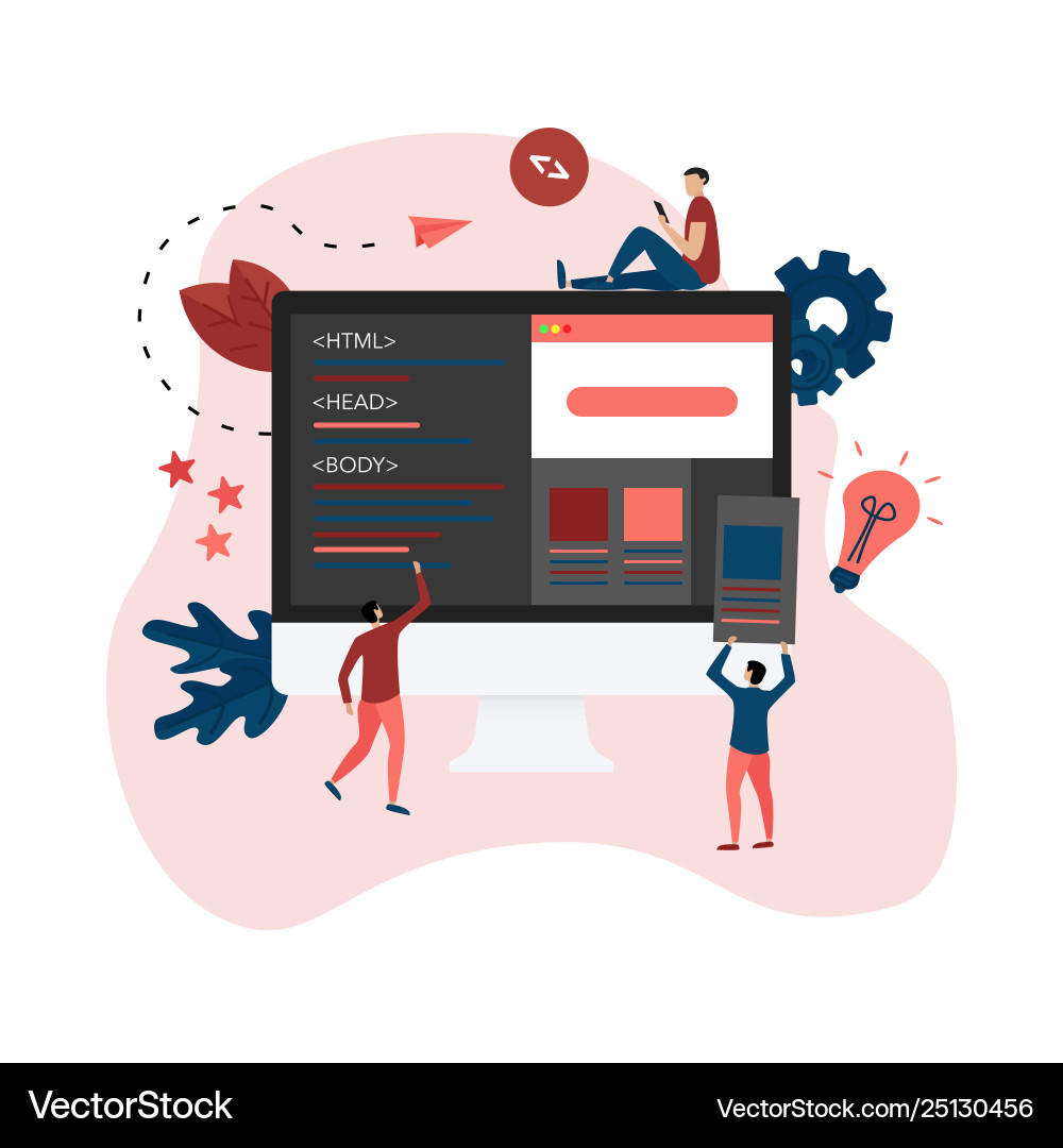 Webpage development and web design concept Webpage development and web design concept vector image