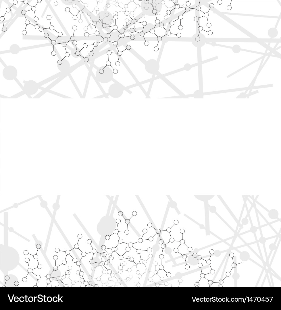 Abstract molecular structure background Vector Image