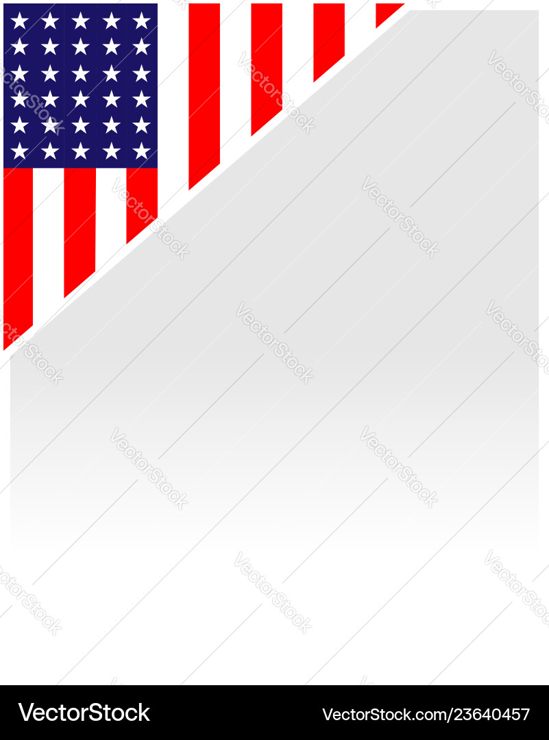 American flag corner border vector image