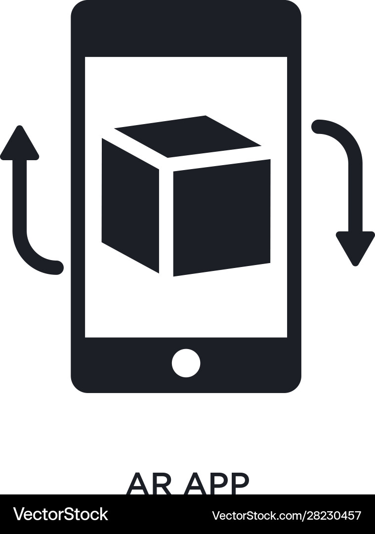 Ar app isolated icon simple element from Ar app isolated icon simple element from vector image