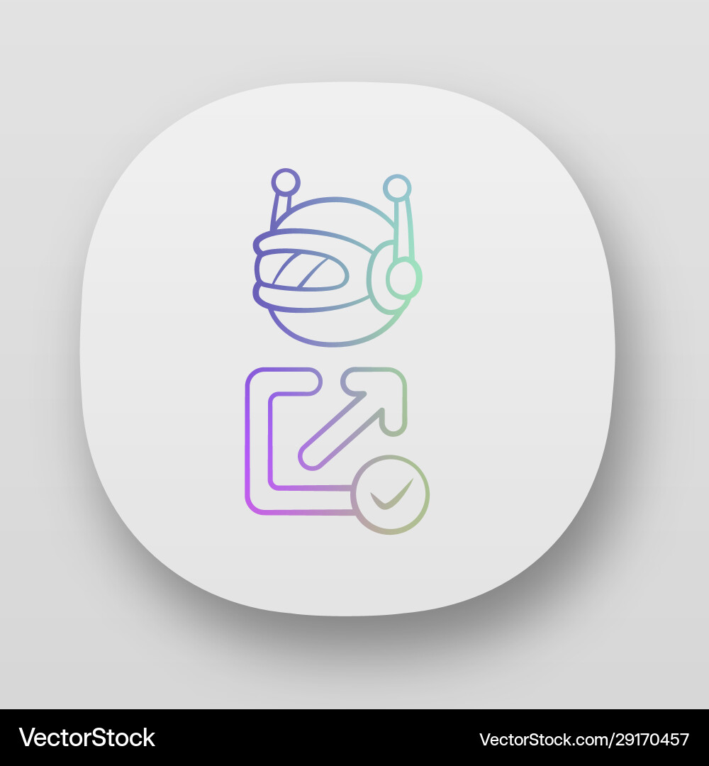 Backlink checker bot app icon website Backlink checker bot app icon website vector image