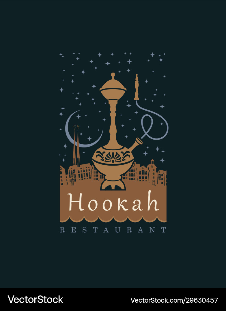 Banner mit einer Hookah auf Hintergrundnacht Banner mit einer Hookah auf Hintergrundnacht vektorbild