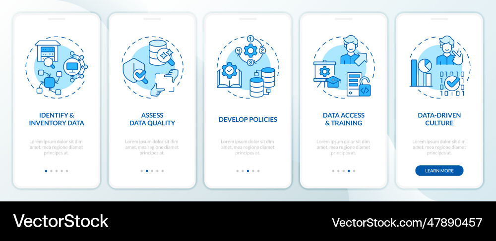 Blue data democratization concept with thin line Vector Image