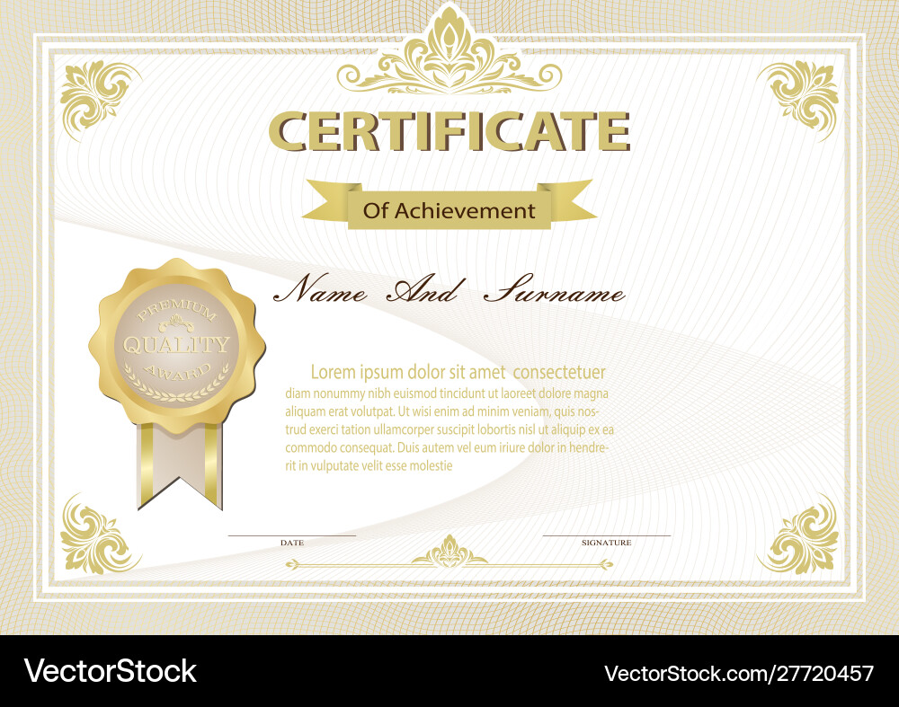 Certificate vintage Vector Image