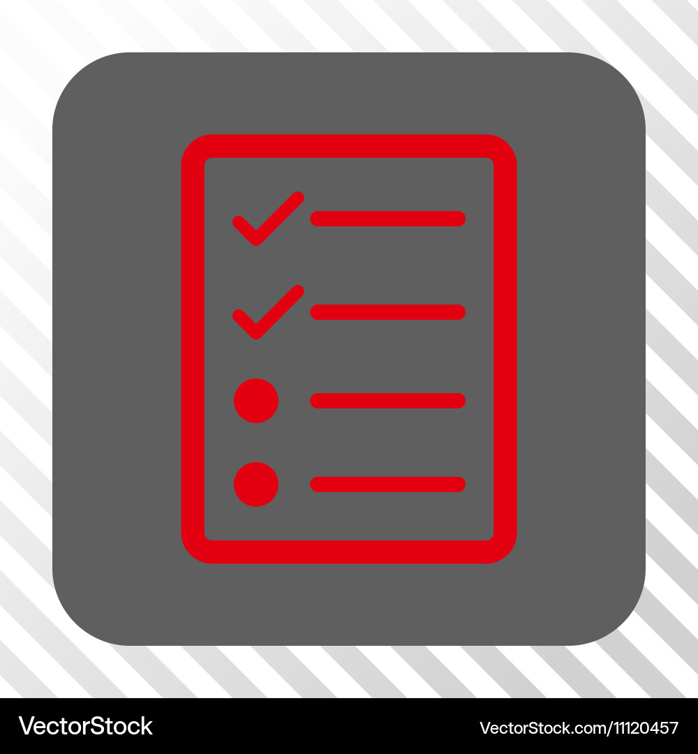 Checklist page rounded square button vector image