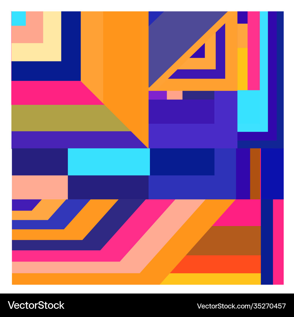 Colorful geometric and curve background pattern Vector Image