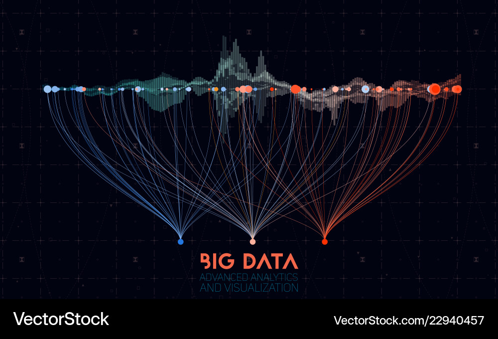 Complex Data Visualization Vector Image