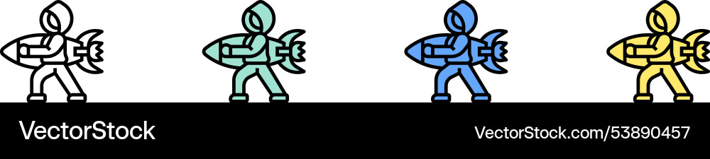 Ddos Ikone Umriss grün blau und gelb Stil Ddos Ikone Umriss grün blau und gelb Stil vektorbild