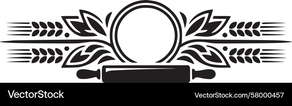 Decorative Wheat Border - Elegant Scroll Pattern Vector Image