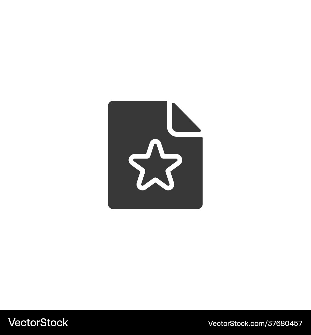 Document paper with star isolated icon commerce Vector Image