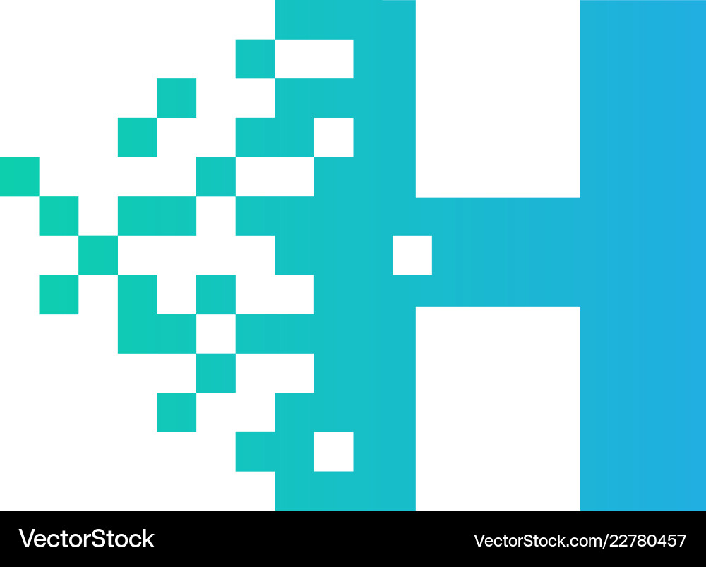 H Buchstaben Pixel Logo-Icon Design H Buchstaben Pixel Logo-Icon Design vektorbild