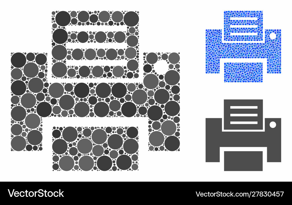 Print composition icon round dots Print composition icon round dots vector image