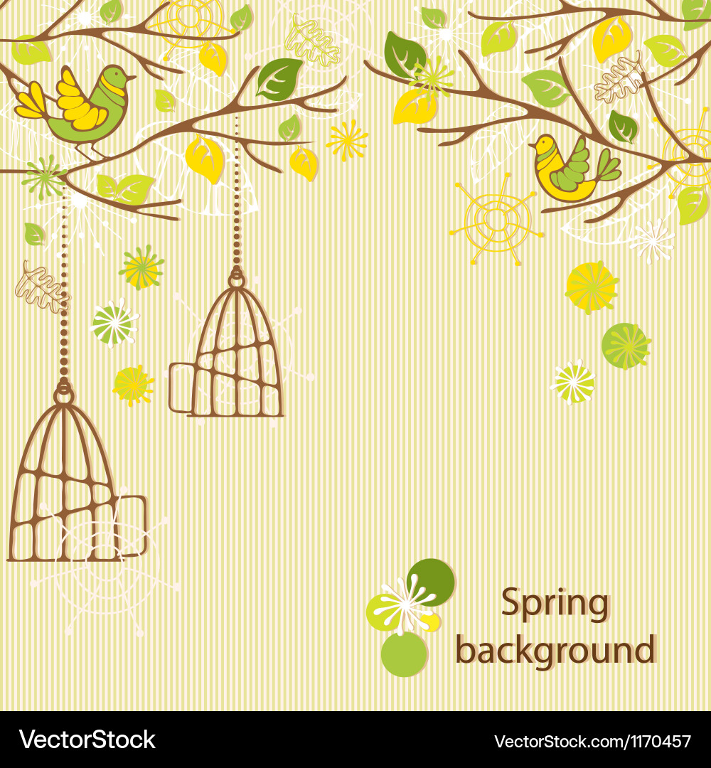 Spring Floral Background Vector Image