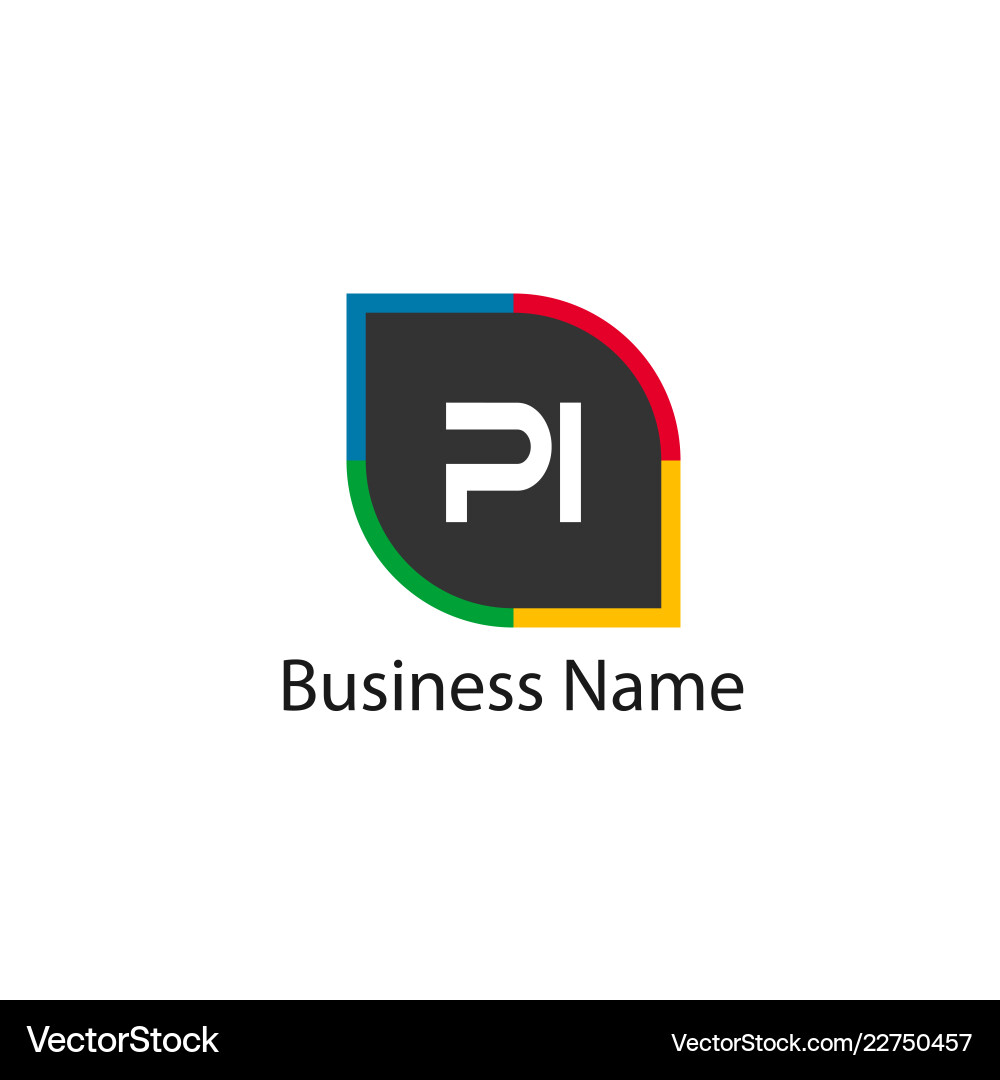 Ursprünglicher Buchstabe pi Logo Vorlage Design Ursprünglicher Buchstabe pi Logo Vorlage Design vektorbild