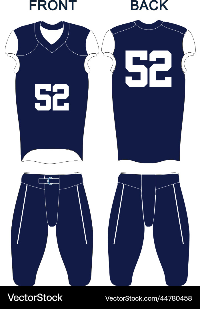 Custom design american football uniforms jersey vector image