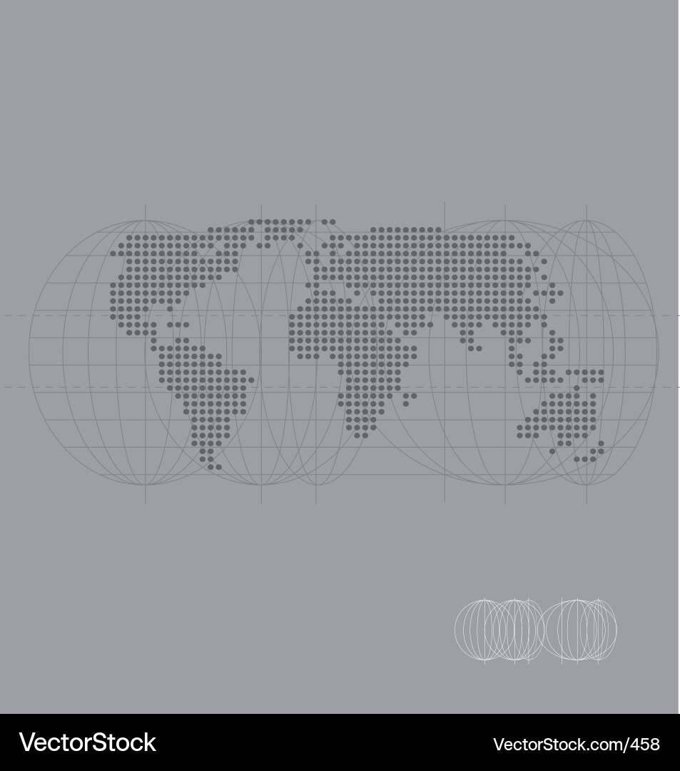 Digital Globe - Latitude & Longitude vector image