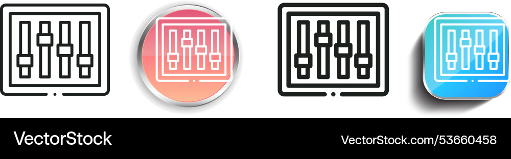 Edit tools icon thin linear regular and button vector image