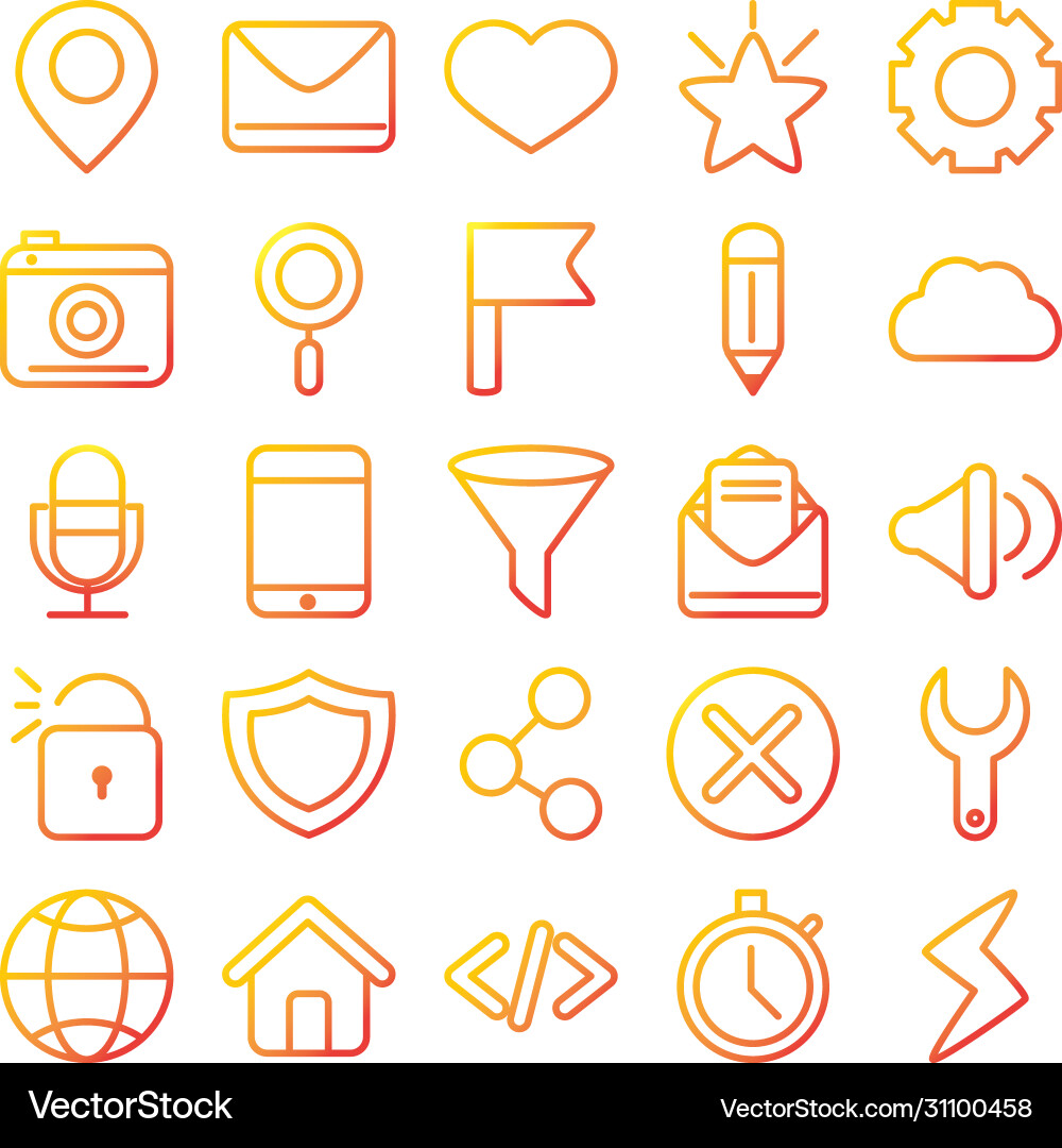 Interface internet web technology digital icons Interface internet web technology digital icons Vector Image