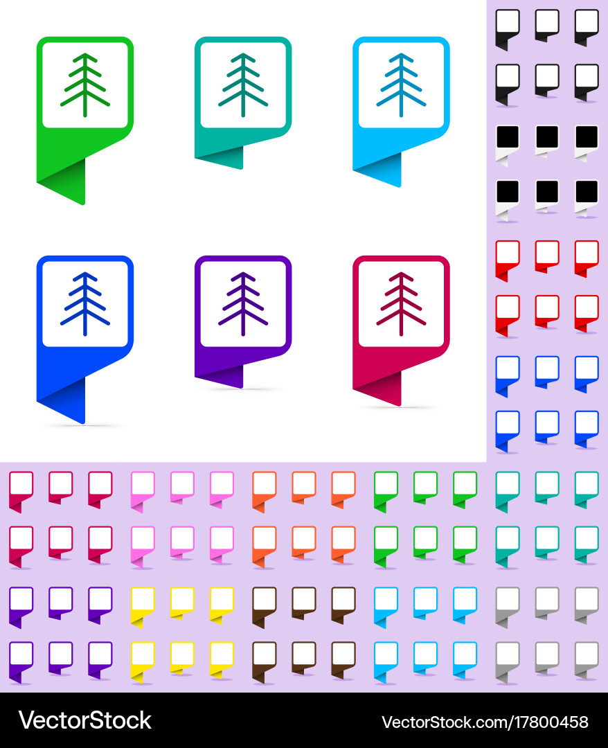 Map marker or pointer mock up template vector image