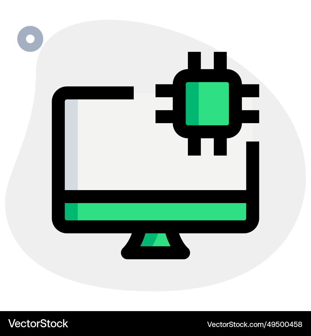 Microchip a key component of desktop vector image