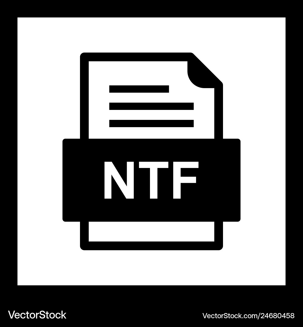 Ntf file document icon Vector Image