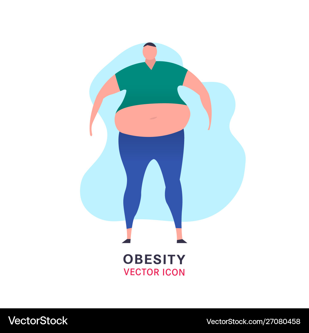 Obese man image Obese man image vector image