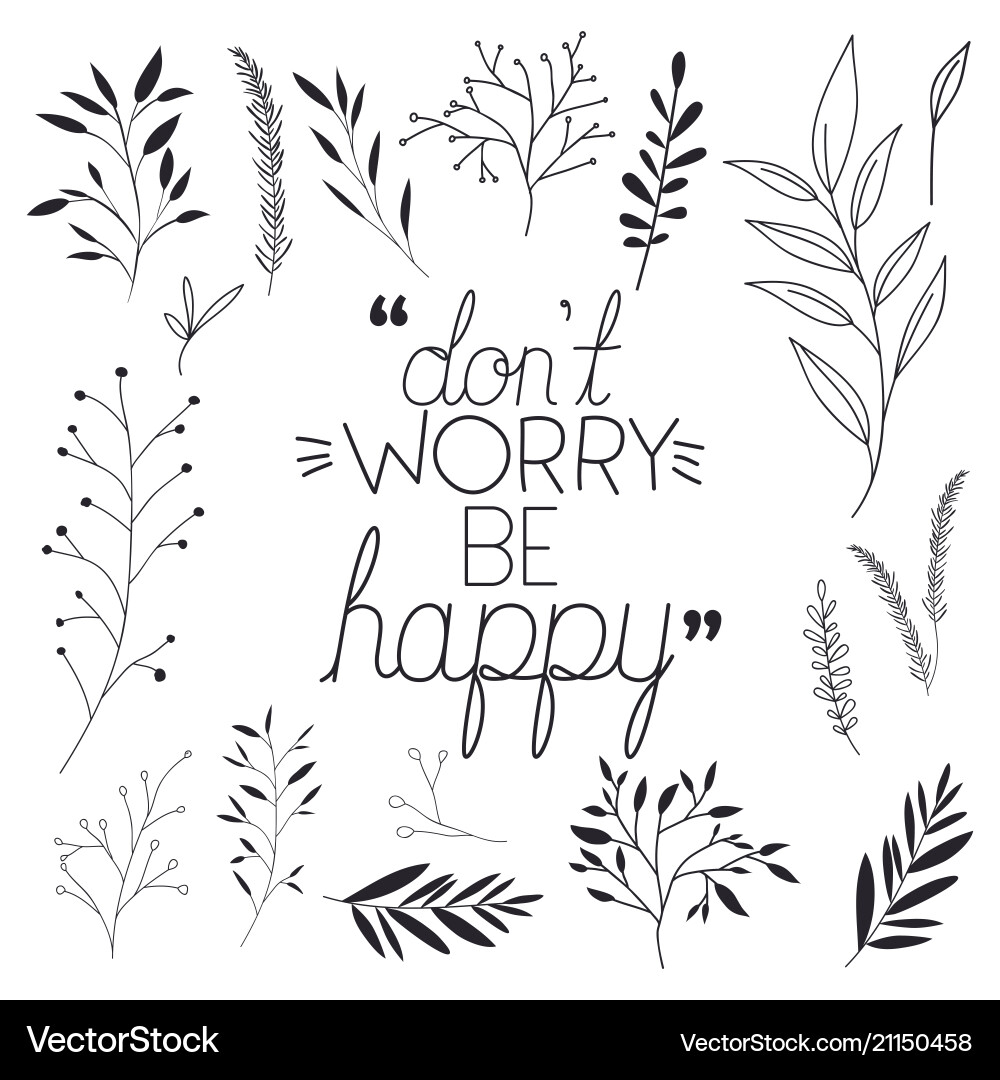 Positive attitude message with hand made font Vector Image