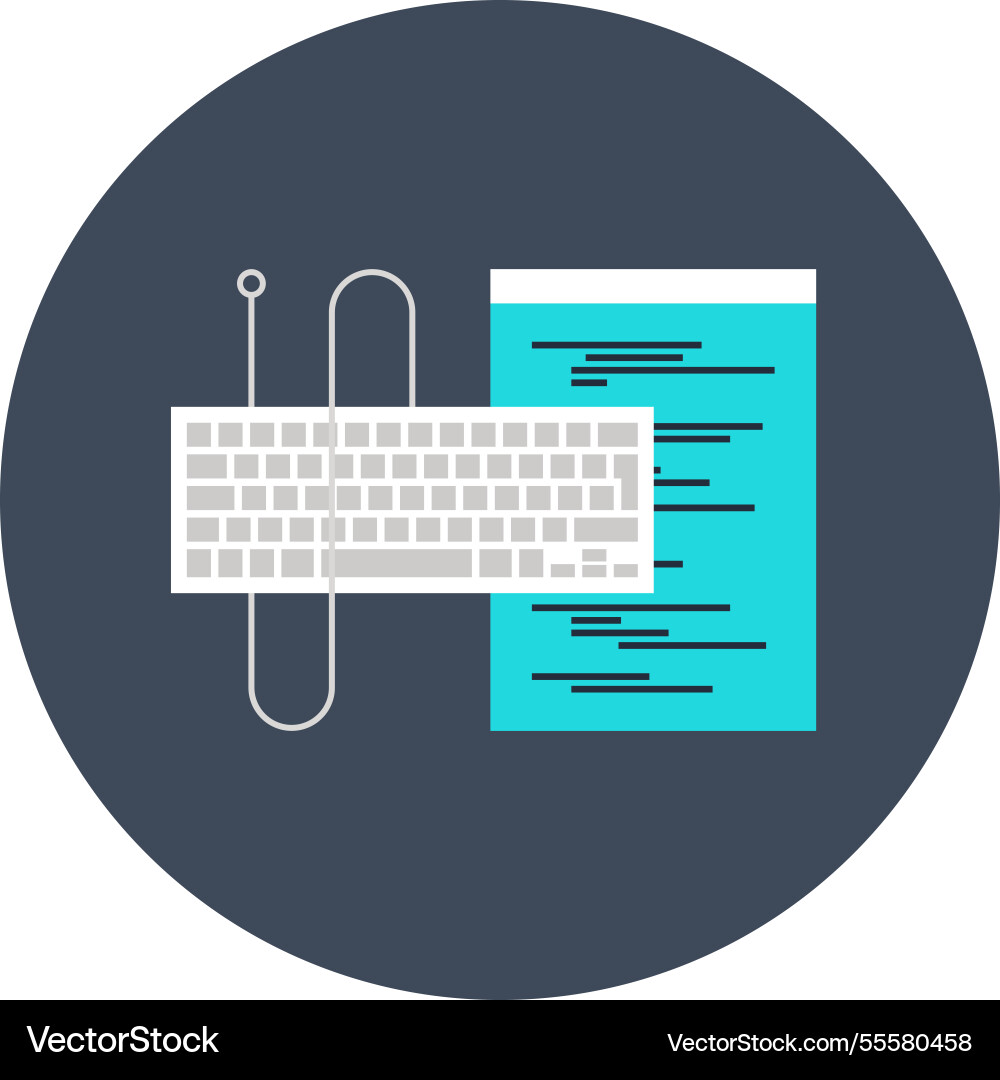Programm Kodierung flaches Web-Symbol Programm Kodierung flaches Web-Symbol vektorbild