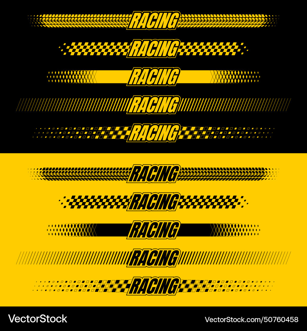 Racing Lines Set - Speed & Motion Vector Image