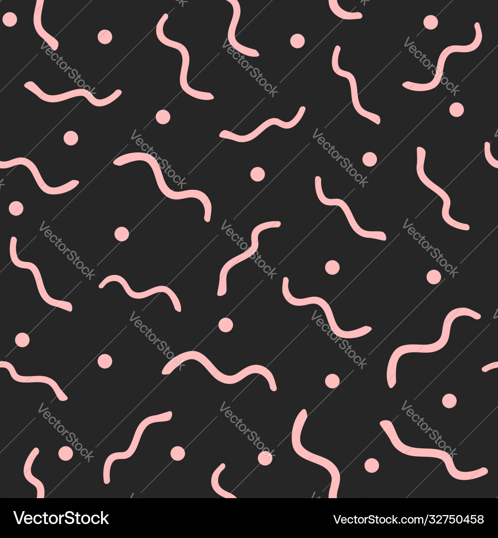 Repeated curve lines and dots simple seamless Repeated curve lines and dots simple seamless vector image
